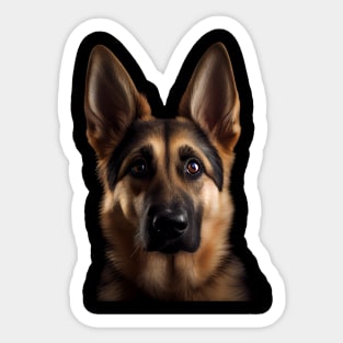 Cute German Shepherd - Look Into My Eyes 3 Sticker